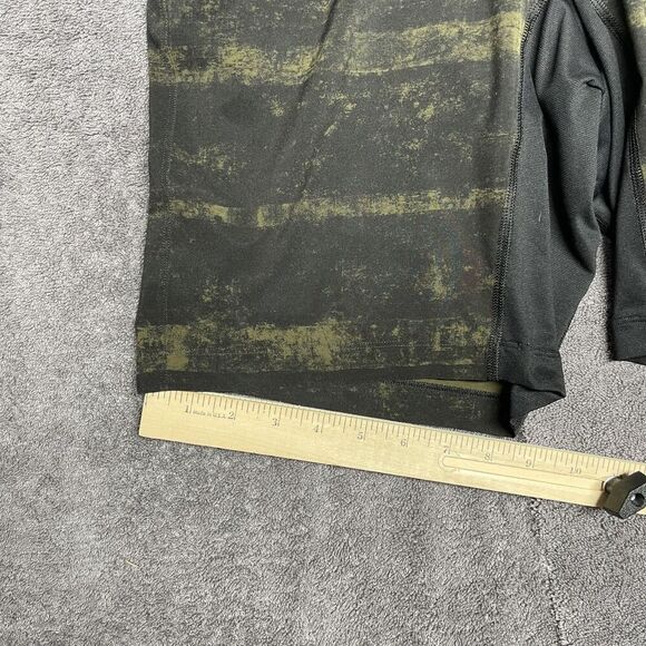 Lululemon T.H.E. Short 9” Lined Athletic Running Men’s Medium Green Lines Black - Picture 6 of 9